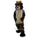 Dark Brown King Bear Mascot Costume