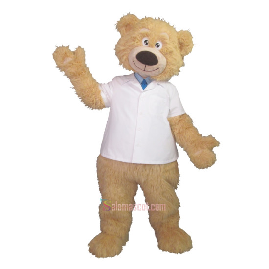 Yellow Plush Bear Mascot Costume