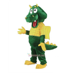 Green Cute Dragon Mascot Costume