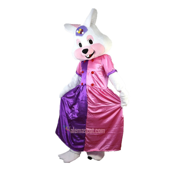 Easter Bunny Costume Adult Size Faux Fur Shaggy Mascot Costume