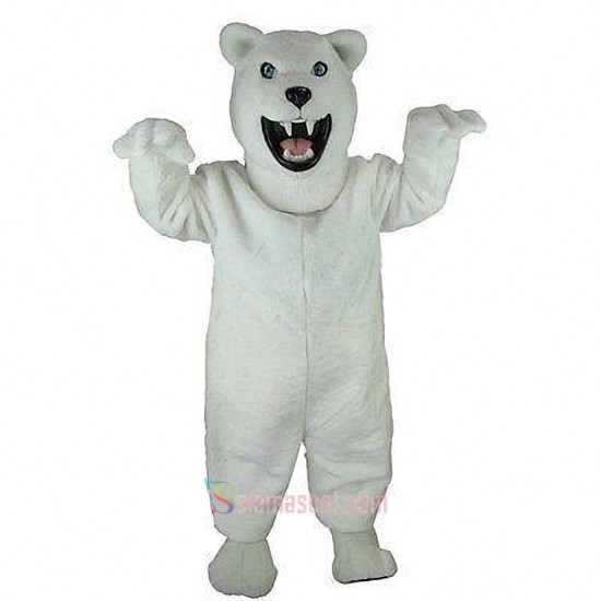 Fierce Polar Bear Mascot Costume
