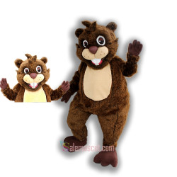 Friendly Beaver Mascot Costume