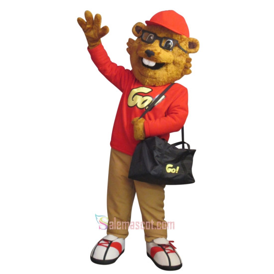 Glasses Gopher Mascot Costume