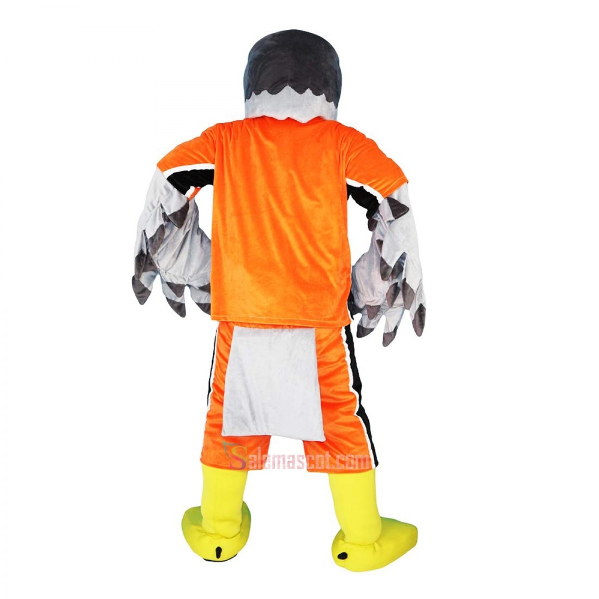 Gery Eagle Hawk Falcon Cartoon Mascot Costume