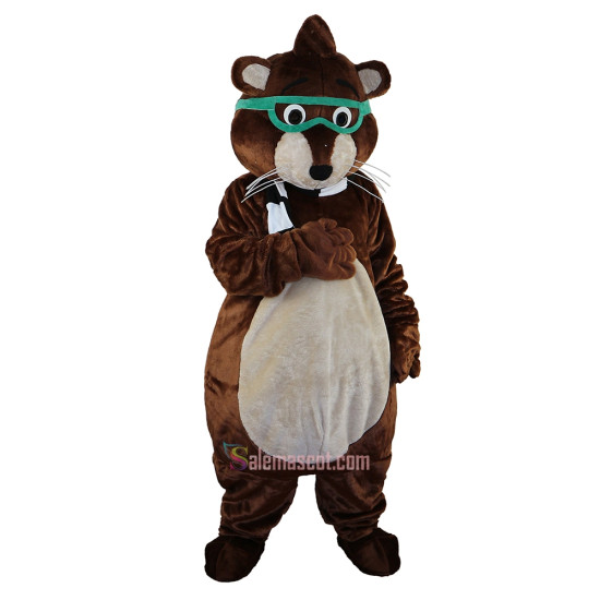 Glasses Mouse Raccoon Mascot Costume