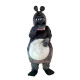 Gray Hippopotamus Cartoon Mascot Costume