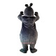 Gray Hippopotamus Cartoon Mascot Costume