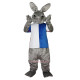 Gray Rabbit Cartoon Mascot Costume