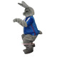 Gray Rabbit Cartoon Mascot Costume