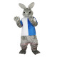 Gray Rabbit Cartoon Mascot Costume