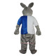 Gray Rabbit Cartoon Mascot Costume