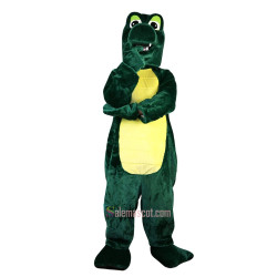 Green Crocodile Cartoon Mascot Costume
