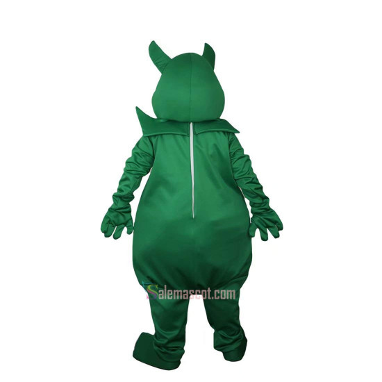 Green Devil Genius Monster Cartoon Mascot Costume
