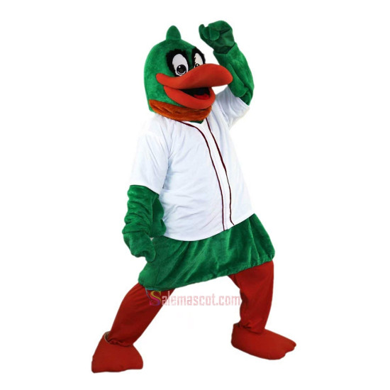 Green Duck Cartoon Mascot Costume