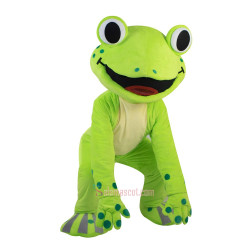 Green Frog Cartoon Mascot Costume