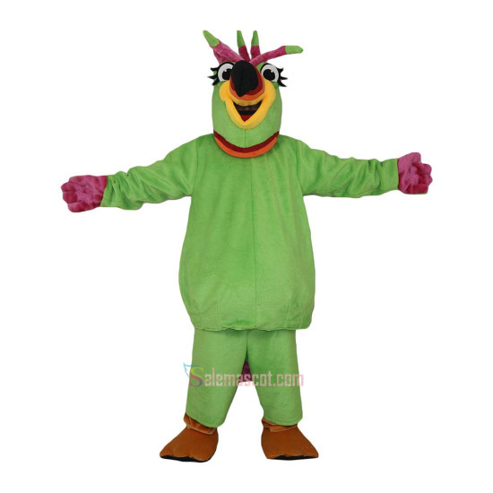 Green Parrot, Bird Cartoon Mascot Costume