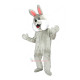 Grey Happy Rabbit Mascot Costume
