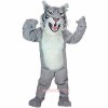Grey Wildcat Mascot Costume