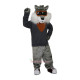 Grey Wildcat Stray Cat Hare Racoon Cartoon Mascot Costume