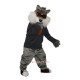 Grey Wildcat Stray Cat Hare Racoon Cartoon Mascot Costume