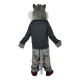 Grey Wildcat Stray Cat Hare Racoon Cartoon Mascot Costume