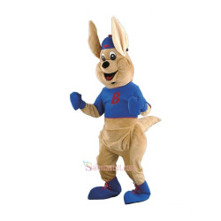 Happy Cute Kangaroo Mascot Costume