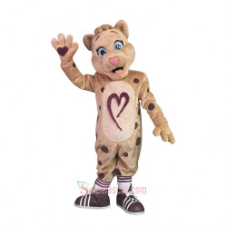 College Charming Leopard Mascot Costume