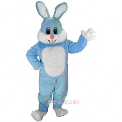 Light Blue Toon Rabbit Lightweight Mascot Costume