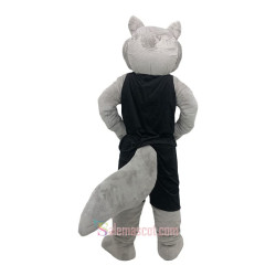 Light gray moving Leopard Mascot Costume