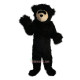 Long Hair Black Bear Cartoon Mascot Costume