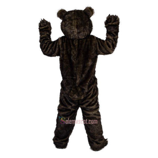 Long Hair Black Bear Cartoon Mascot Costume