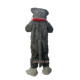 Long-Haired Grey Husky Wolf Mascot Costume