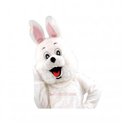 Mascot Costume Happy White Rabbit