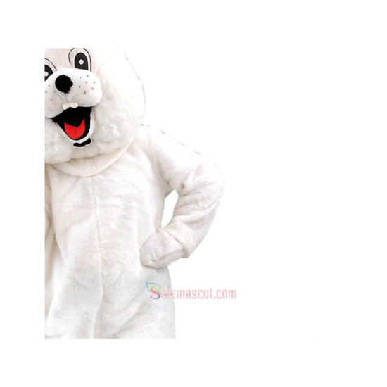 Mascot Costume Happy White Rabbit