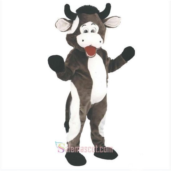 brown cow mascot costume