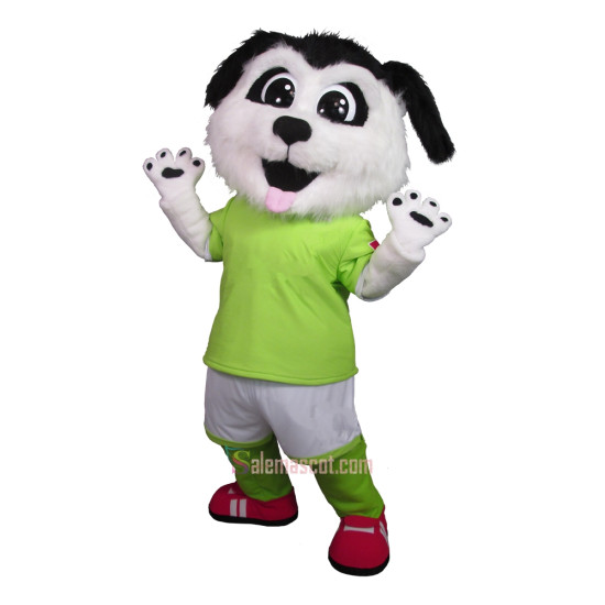 Plush White Dog Mascot Costume