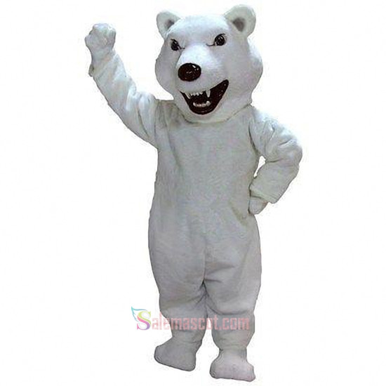 Mean Polar Bear Mascot Costume