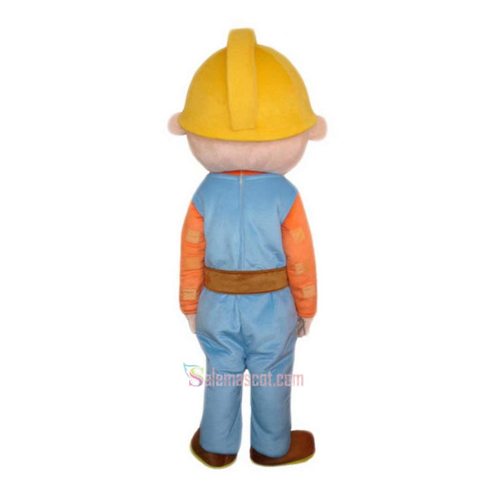 Miner Coalman Cartoon Mascot Costume