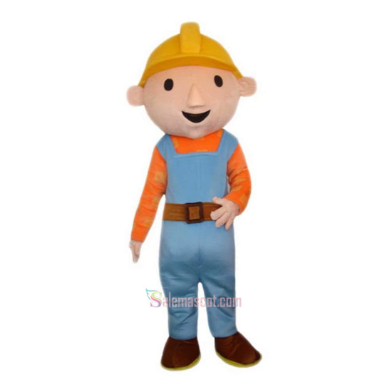 Miner Coalman Cartoon Mascot Costume