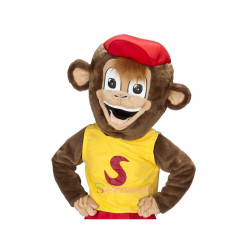 Cute Happy Monkey Mascot Costume