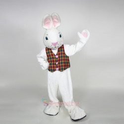 Mr. White Bunny Mascot Costume