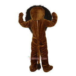Muscle Lion Cartoon Mascot Costume