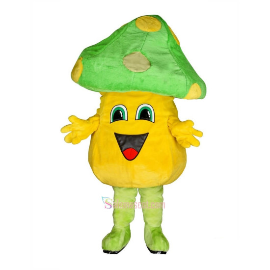 Happy Mushroom Mascot Costume