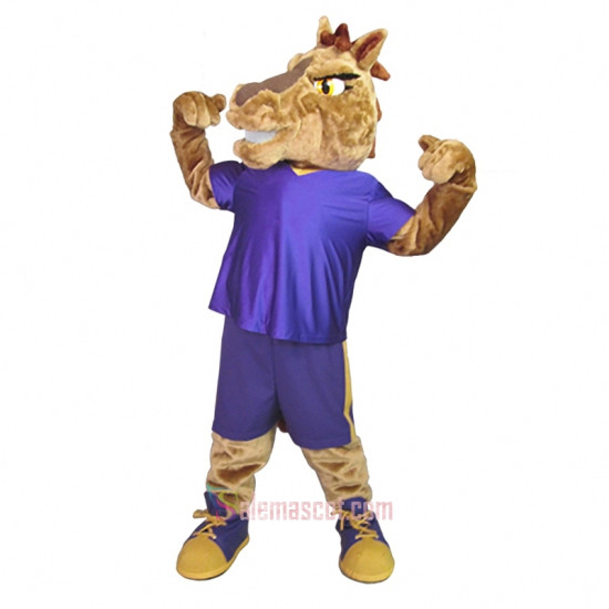 College Power Mustang Mascot Costume