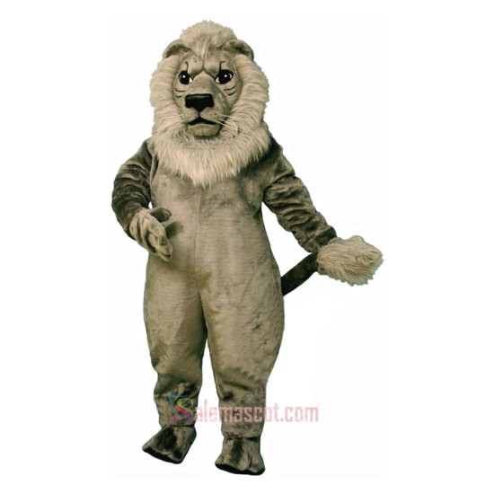 Old Grey Lion Mascot Costume