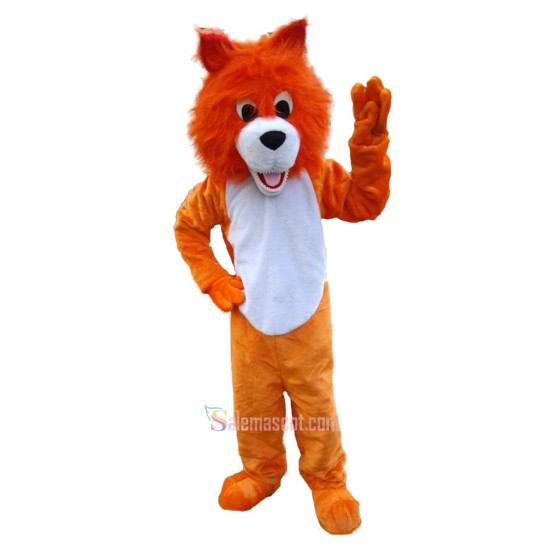 Orange Lion Mascot Costume