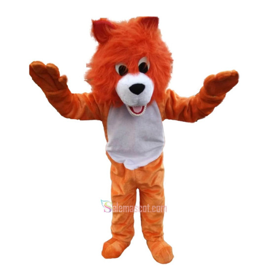 Orange Lion Mascot Costume