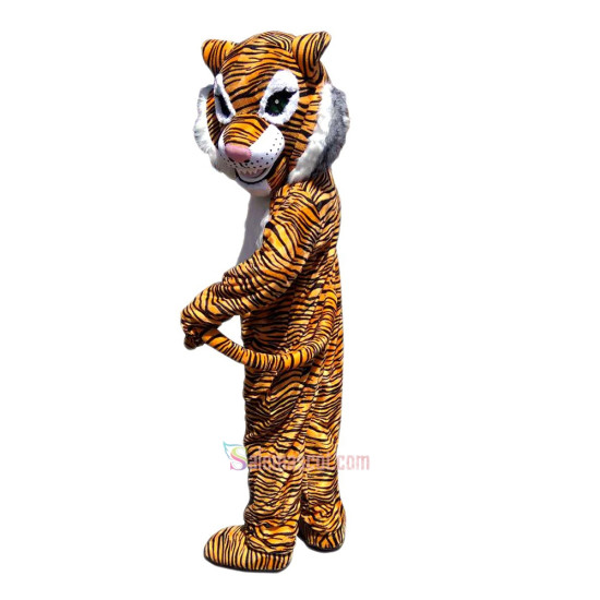 Orange Striped Tiger Cartoon Mascot Costume