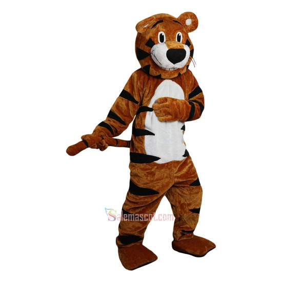 Orange Tiger Cartoon Mascot Costume