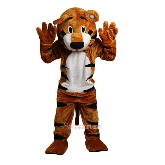 Orange Tiger Cartoon Mascot Costume
